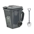 thumbnail image 1 of JHyouerji Ceramic Coffee Mug with Lid Spoon 3x5x2 Inch,Gray Mini Trash Can Shaped Waste Classification Tea Cup for Office Desk Home Daily Drinking, 1 of 6