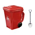 thumbnail image 1 of JHyouerji Ceramic Coffee Mug with Lid Spoon 3x5x2 Inch,Red Mini Trash Can Shaped Waste Classification Tea Cup for Office Desk Home Daily Drinking, 1 of 6