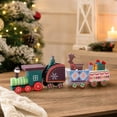 thumbnail image 1 of JHyouerji Christmas Train Figurine Festive Wooden Mini Holiday Tabletop Decor For Shelf Mantel Living Room Home Xmas Display Seasonal Accent, 1 of 7