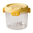 thumbnail image 1 of JHyouerji Clear Food Storage Jars,5 x 4 Inch Plastic Canisters with Sealed Lids,Stackable Reusable Organizer for Cereal Grains Dry Food, 1 of 7