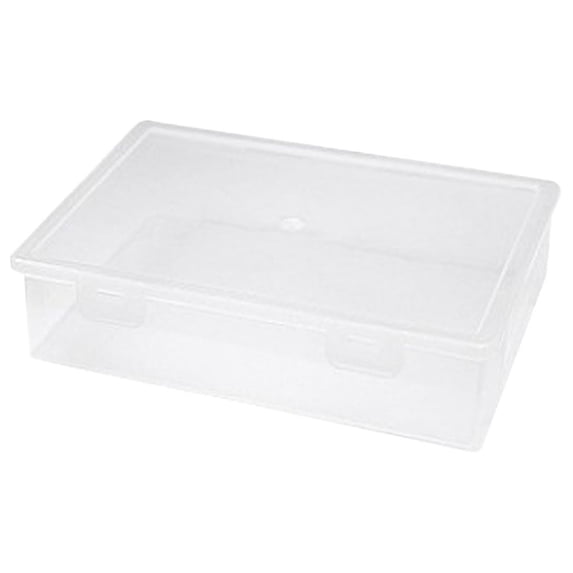 JHyouerji Clear Thick Plastic A4 Document Storage Box,Open Top Waterproof Certificate File Organizer for Desktop Office Important Paper Arrangement