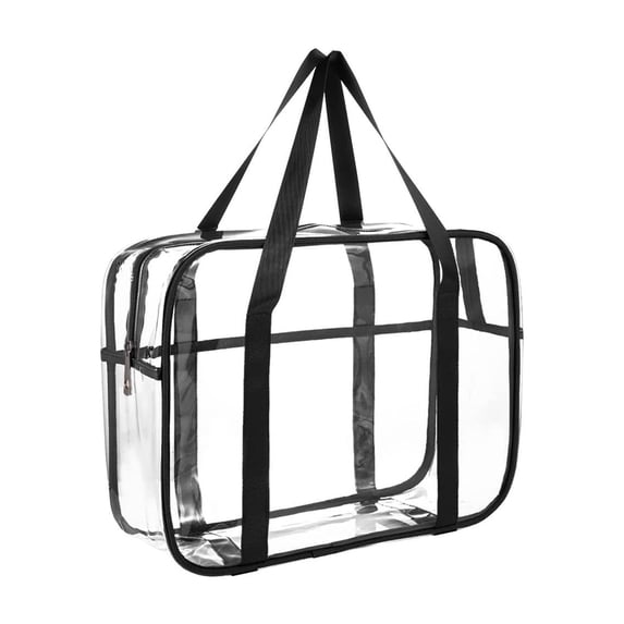 JHyouerji Clear Toiletry Bag Thick Transparent Cosmetic Bag Waterproof Makeup Large Bag Organizer Storage Easy Clean