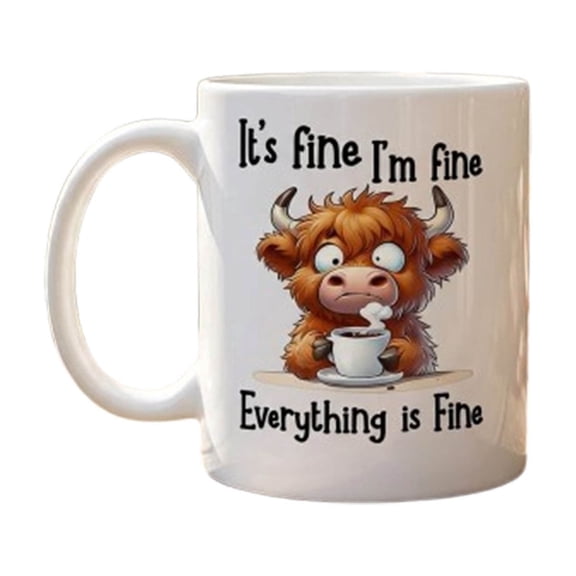 JHyouerji Cow Coffee Mug,Ceramic Mug White Tea Milk Cup Gift Ideas for Adults Men Women Friends Cow Lovers