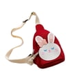 thumbnail image 1 of JHyouerji Cute Chest Waist Bag,2 In 1 Mini Crossbody Sling Bag,Red Lightweight Adjustable Canvas Shoulder Backpack,Casual Small Bag for Outdoor Travel Sports Daily Use, 1 of 7