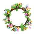 thumbnail image 1 of JHyouerji Easter Candle Rings Wreaths, Artificial Spring Berry Candle Holder Rings for Wedding Easter Party Table Centerpiece Decoration, 1 of 6