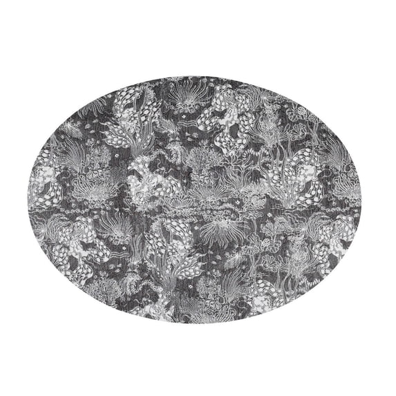 JHyouerji Embossed PVC Placemat 18x13in Waterproof Oilproof Heat Resistant Table Protector Wipe Clean Dining Hot Pad