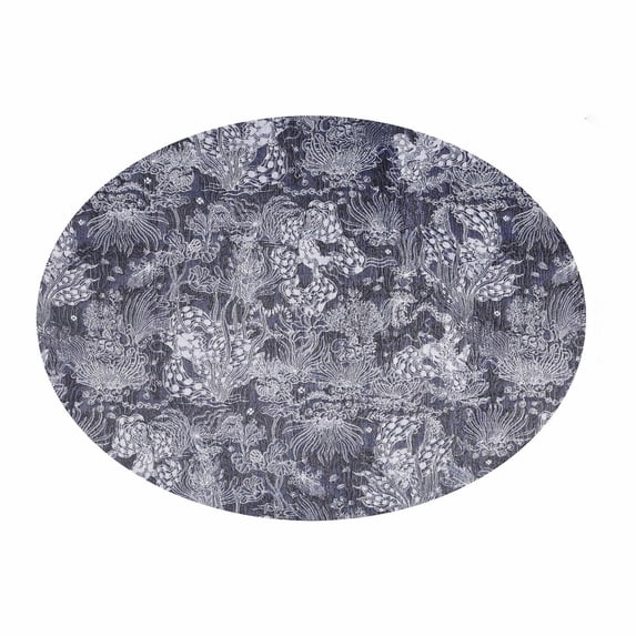 JHyouerji Embossed PVC Placemat 18x13in Waterproof Oilproof Heat Resistant Table Protector Wipe Clean Dining Hot Pad