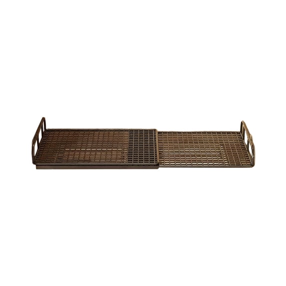 JHyouerji Expandable Cabinet Storage Shelf Black Stackable Metal Organizer Rack Saving Space for Kitchen Bathroom Pantry Countertop Wardrobe and Home Office