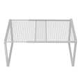 thumbnail image 1 of JHyouerji Expandable Stackable Storage Shelf,24×11×9 Inch White Metal Organizer Rack,Space Saving Cabinet Shelf for Kitchen Bathroom Pantry Desk Wardrobe, 1 of 6