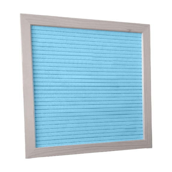 JHyouerji Felt Letter Board,Sky Blue Handmade Wood Frame Changeable Message Sign,10×10 Inch Felt Board Decor for Home Office Party Holiday Display