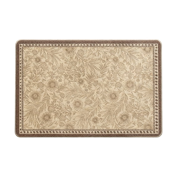 JHyouerji Floral Print Bath Mats Absorbent Bath Rug Non Slip Floor Rug for Kitchen Bathroom Laundry Bedroom Living Room Decor