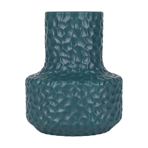 JHyouerji Flower Vase Ceramic Look Plastic Blue Vase for Fresh/Dried Flowers,Home Decor for Living Room Bookshelf Mantel Wedding Housewarming Gift