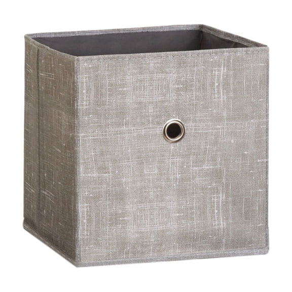 JHyouerji Foldable Open Lid Fabric Storage Box 11x11x11 Inch,Gray Large Drawer Style Breathable Clothes Organizer,Washable Space Saving Container for Bedroom Storage