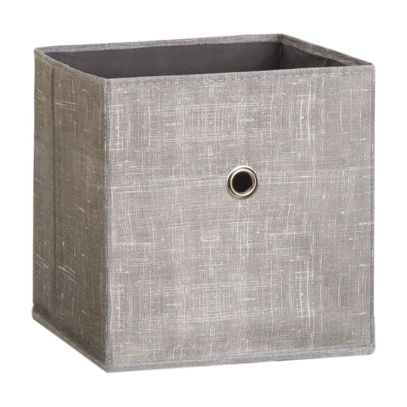 JHyouerji Foldable Open Lid Fabric Storage Box 11x11x11 Inch,Gray Large Drawer Style Breathable Clothes Organizer,Washable Space Saving Container for Bedroom Storage