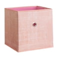 thumbnail image 1 of JHyouerji Foldable Open Lid Fabric Storage Box 11x11x11 Inch,Pink Large Drawer Style Breathable Clothes Organizer,Washable Space Saving Container for Bedroom Storage, 1 of 8