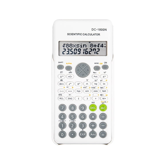 JHyouerji Functional Scientific Calculator 7x3x1 Inch White Compact Lightweight Portable Scientific Calculator for Student Exam Office Daily Study