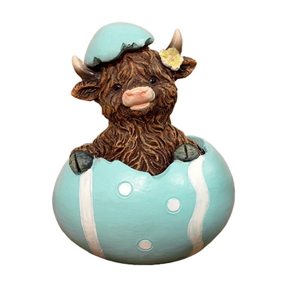 JHyouerji Garden Cow Statue Outdoor Decor,Birthday Gifts for Women Mom Cows Figurine for Yard Garden Patio Lawn Ornaments