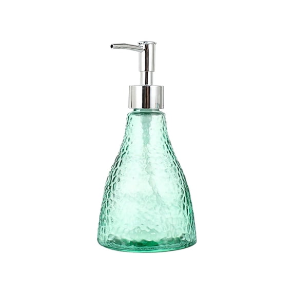 JHyouerji Glass Soap Dispenser with Pump Green Refillable Glass Pump Bottle for Kitchen Dish Soap Bathroom Hand Soap and Body Wash