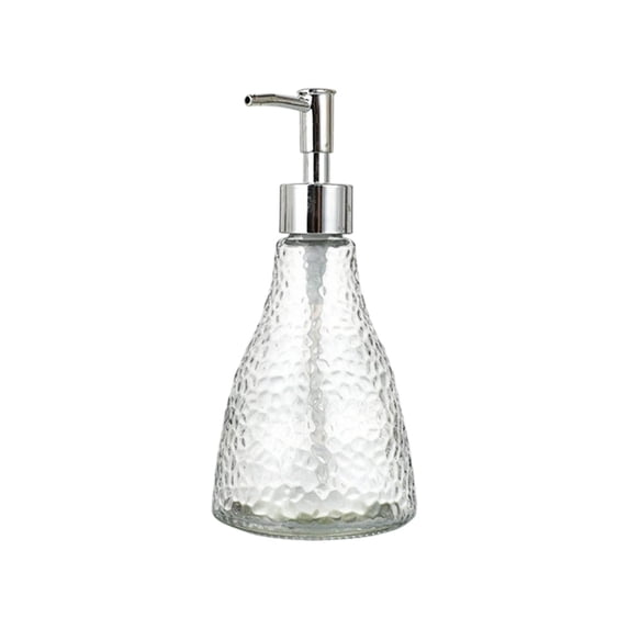 JHyouerji Glass Soap Dispenser with Pump White Refillable Glass Pump Bottle for Kitchen Dish Soap Bathroom Hand Soap and Body Wash