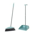 thumbnail image 1 of JHyouerji Long Handle Broom and Dustpan Set Soft Sweeping Bristles 28 and 65 Inches Blue Lightweight Floor Sweeping Tool for Home Kitchen Apartment Hotel Restaurant Office, 1 of 9