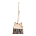 thumbnail image 1 of JHyouerji Mini Cleaning Sweeping Set,20x6x5 Inch Beige Rotatable Wide Brush Head Broom Dustpan Combo Space Saving Small Sweeper for Household Desktop Corner, 1 of 6