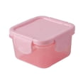thumbnail image 1 of JHyouerji Mini Food Grade PP Airtight Storage Container 2x2x2 Inches Pink Leakproof Stackable Spice Condiment Organizer for Travel Kitchen Camping, 1 of 6