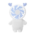 thumbnail image 1 of JHyouerji Mini Portable Fan,White Cute Adjustable Wind Speed Lightweight USB Rechargeable Personal Handheld Fan for Travel Women Summer Gift, 1 of 7