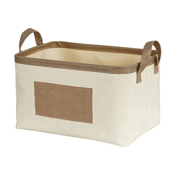JHyouerji Multicolor Foldable Fabric Storage Bin 15x10x9 Inch with Carry Handles,Foldable Stackable Container for Nursery Living Room Towel Storage