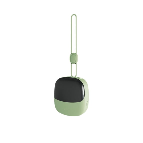 JHyouerji Neck Hanging Mini Fan 3 Speed USB Rechargeable Green Lightweight Portable Cooling Fan for Office Commute Outdoor Hiking Camping Summer Travel