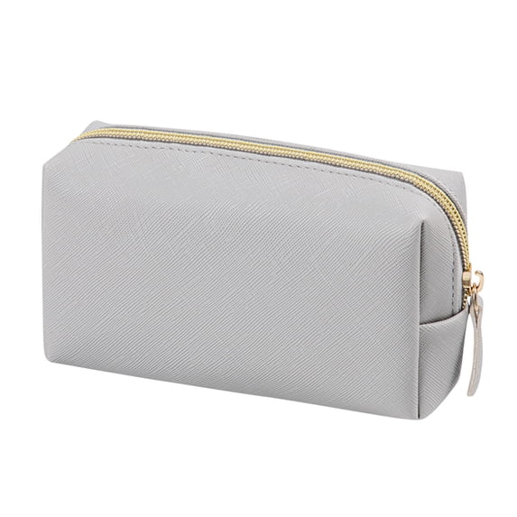 JHyouerji Octagonal PU Cosmetic Bag Portable Travel Toiletry Pouch Large Opening Makeup Organizer for Skincare and Beauty Supplies