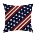 thumbnail image 1 of JHyouerji Patriotic Pillow Covers,Red White Blue Star 4th of July Cushion Cases 14x14 Inch Hidden Zipper for Farmhouse Porch Decor, 1 of 6
