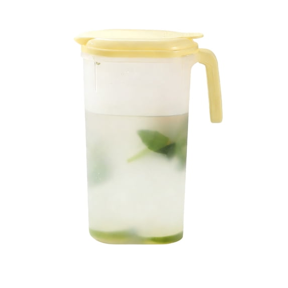 JHyouerji Plastic Pitcher Unbreakable Water Pitcher with Lid Heat Resistant Great for Iced Tea Hot Cold Drinks