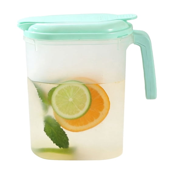 JHyouerji Plastic Pitcher Unbreakable Water Pitcher with Lid Heat Resistant Great for Iced Tea Hot Cold Drinks