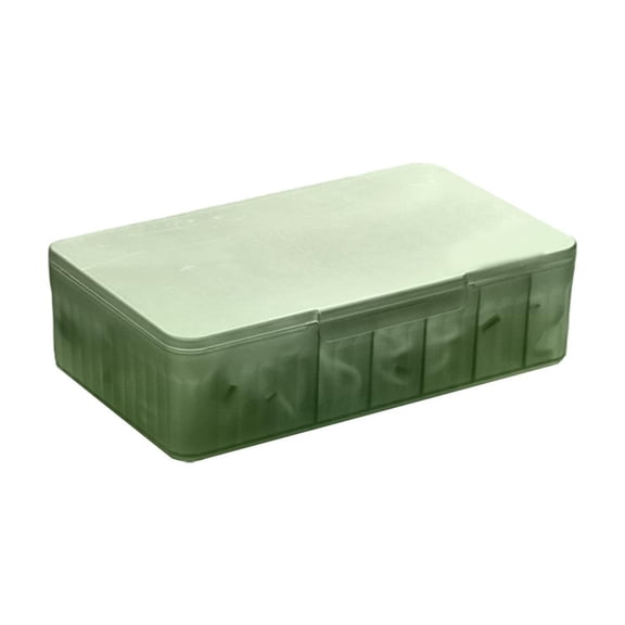 JHyouerji Plastic Transparent Divided Organizer Box with Lid,Green Multi Compartment Storage Container for Charging Cables Small Accessories Desk Bedroom Living Room Use