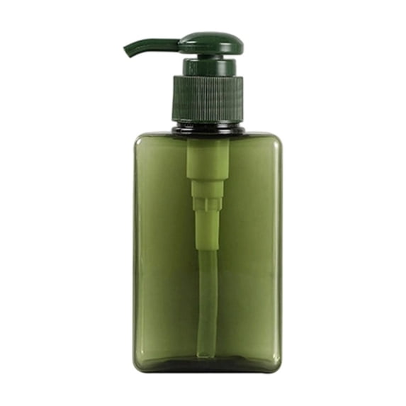 JHyouerji Portable Travel Pump Dispenser Bottles,Green Large Capacity Clear Plastic Empty Squeeze Containers for Hand Soap Shampoo Body Wash Lotion Bathroom Trip Storage