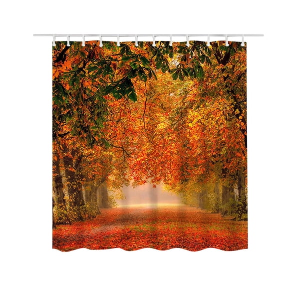 JHyouerji Printed Polyester Shower Curtain,Mildew Proof Water Repellent Bathroom Partition Curtain,Machine Washable Fabric Curtain with 12 Hanging Holes,59×71 Inch