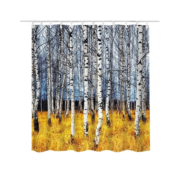 JHyouerji Printed Polyester Shower Curtain,Mildew Proof Water Repellent Bathroom Partition Curtain,Machine Washable Fabric Curtain with 12 Hanging Holes,59×71 Inch