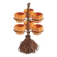 thumbnail image 1 of JHyouerji Pumpkin Snack Tray with Witch Broom Stand 9×7×6 Inch Non Slip Base Cupcake Dessert Candy Serving Plate Halloween Tabletop Party Decor, 1 of 7