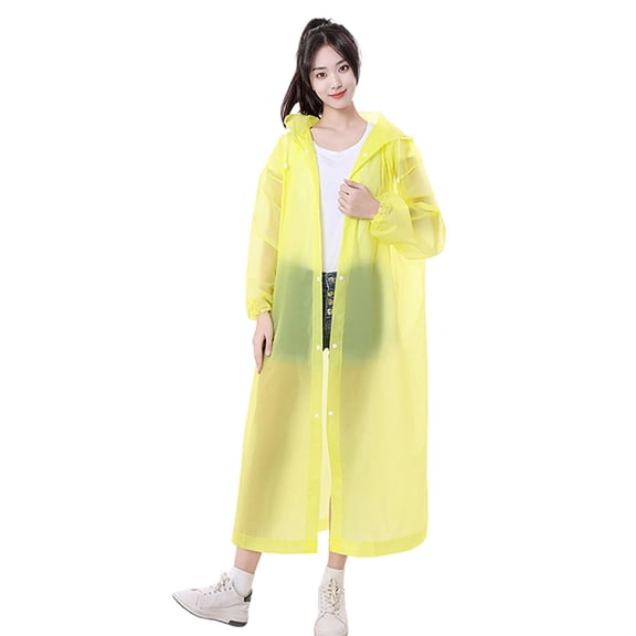 JHyouerji Reusable EVA Stormproof Raincoat 39x51 Inch Portable Heavy Duty Waterproof Rain Jacket for Adult Hiking Camping Mountaineering Travel