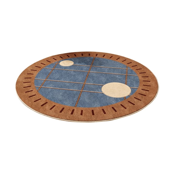 JHyouerji Round Floor Mat Soft Non Slip Area Rug Decorative Mat 15 Inch for Home Bathroom Bedroom Living Room
