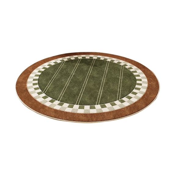 JHyouerji Round Floor Mat Soft Non Slip Area Rug Decorative Mat 15 Inch for Home Bathroom Bedroom Living Room