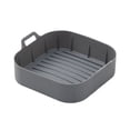 thumbnail image 1 of JHyouerji Silicone Air Fryer Liner Baking Tray Gray Food Grade Non Stick Reusable Oven Microwave Pizza Cake Bakeware Foldable Storage Kitchen Accessory, 1 of 6