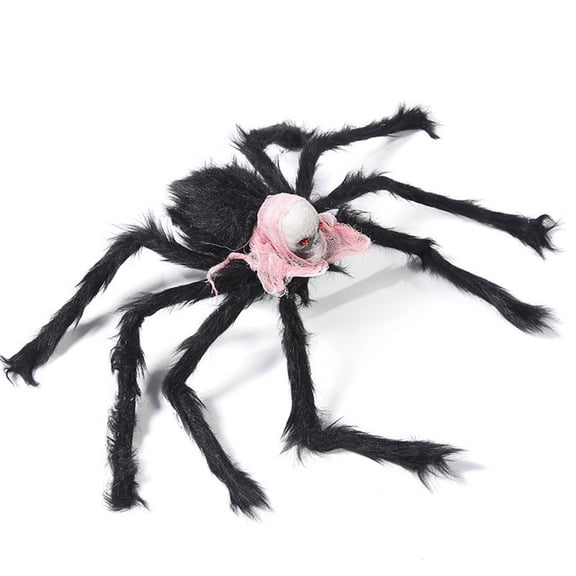 JHyouerji Simulation Spider Halloween Prop,30 Inch Red Large Polyester Simulation Spider Halloween Prop,Hanging Decor for Bar KTV Yard Haunted House Party Scene Layout