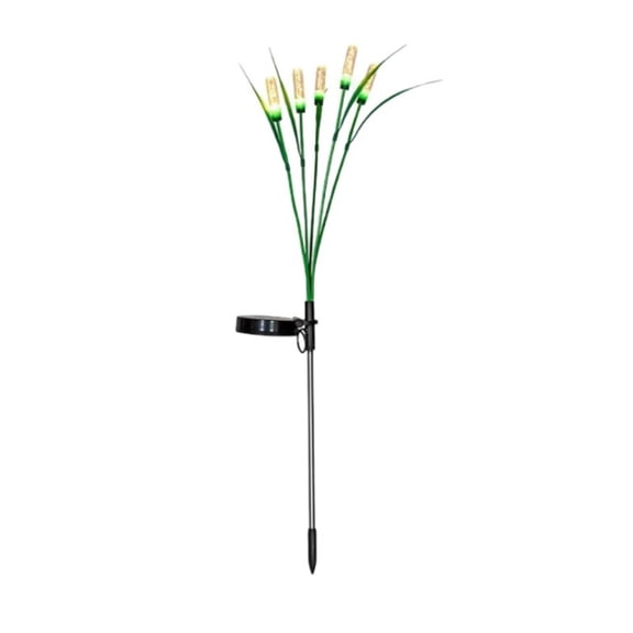 JHyouerji Solar Powered Grass Stake Landscape Light,Flexible Green Rod IP44 Waterproof Ground Plug Lamp 16x3x2 Inch 2 Lighting Modes for Courtyard Backyard Holiday Decor