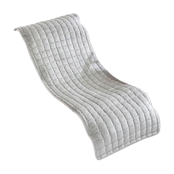 JHyouerji Thick Seat Pad 18x53 Inch,Non Slip Chair Cover Soft Warm Gray Padded Protector,Washable Sofa Couch Mat for Home Office Nap Reading Daily Use