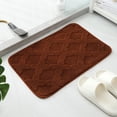 thumbnail image 1 of JHyouerji Thick Plush Floor Mat Polyester Super Absorbent Non Slip Washable Rug 32x20 Inch Brown for Bathroom Toilet Bedroom Entryway, 1 of 6