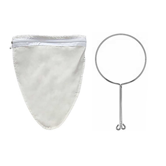 JHyouerji Ultra Fine Mesh Strainer Bags with Stainless Steel Handle,Reusable Milk Bags,Cheese Cloths for Straining Juice NutMilk Coffee Yogurt Soup