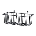 thumbnail image 1 of JHyouerji Wall Mount Metal Storage Basket,Black Sturdy Iron Hanging Organizer,Easy Installation without Nails Glue for Kitchen Bathroom Storage, 1 of 7