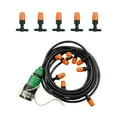 thumbnail image 1 of JHyouerji Water Saving Misting Drip Irrigation Set 16ft 1/4 Inch Distribution Hose 5 Adjustable Spray Nozzles DIY Plant Watering Kit for Yard Agriculture Cooling, 1 of 8