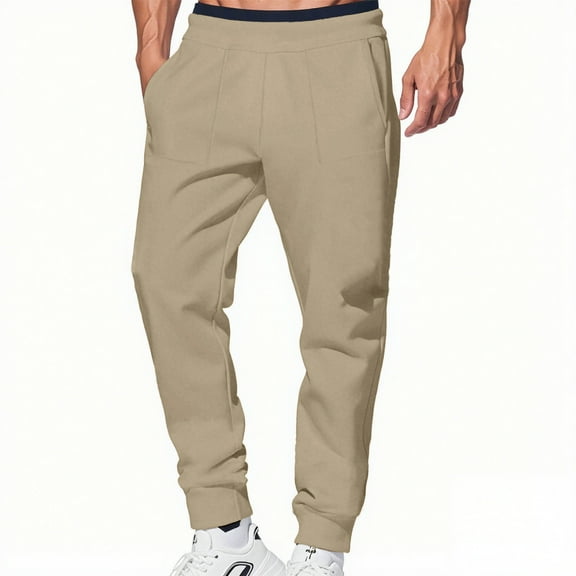 JIA JIA SHUANG Men's Casual Joggers Sweatpants Lightweight Elastic Waist Workout Athletic Trousers with Pockets Gym Running Pants